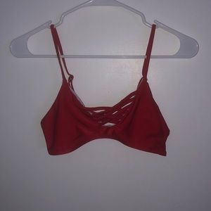 red bikini top
